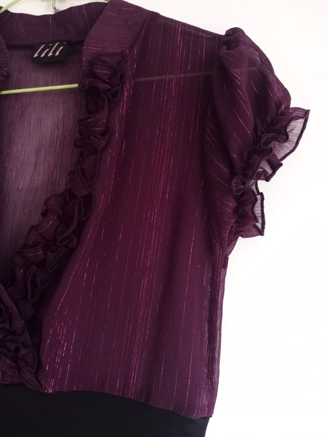 Vestido negro nuevo raso.