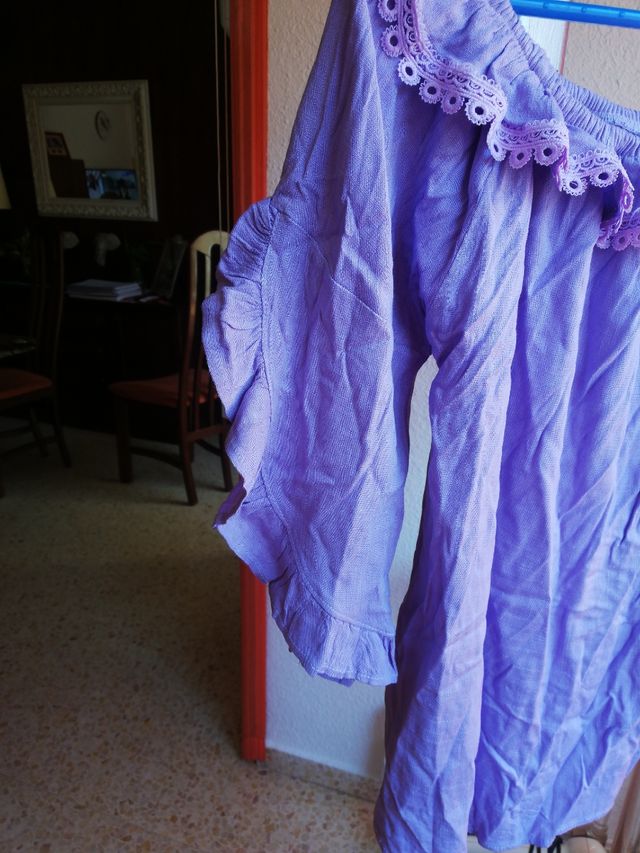 bonita blusa lila talla m