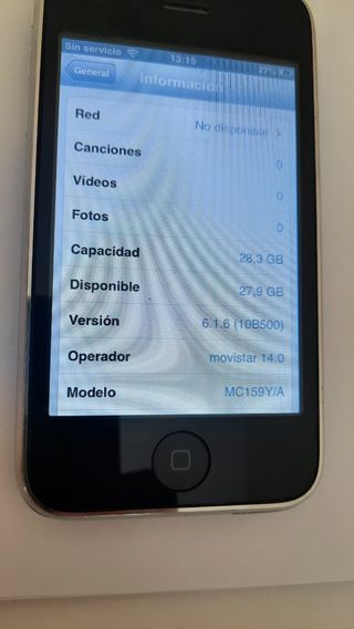 Móvil IPhone 3gs de 32gb.