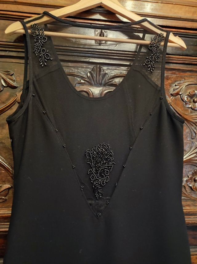 Vestido negro para evento - (Talla L) - Casi a Est