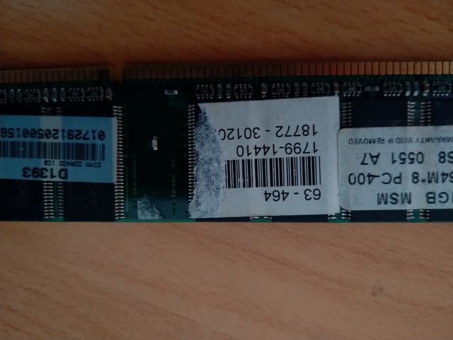 Memorias RAM varios modelos DDR1 DDR2 DDR3
