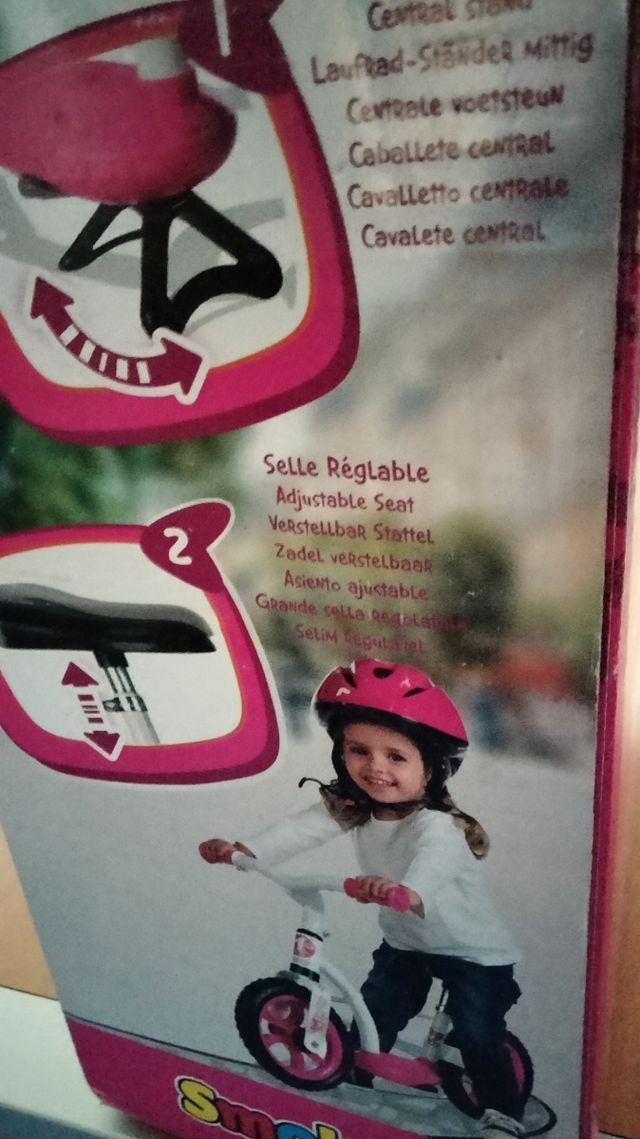 bicicleta sin pedales. smoby