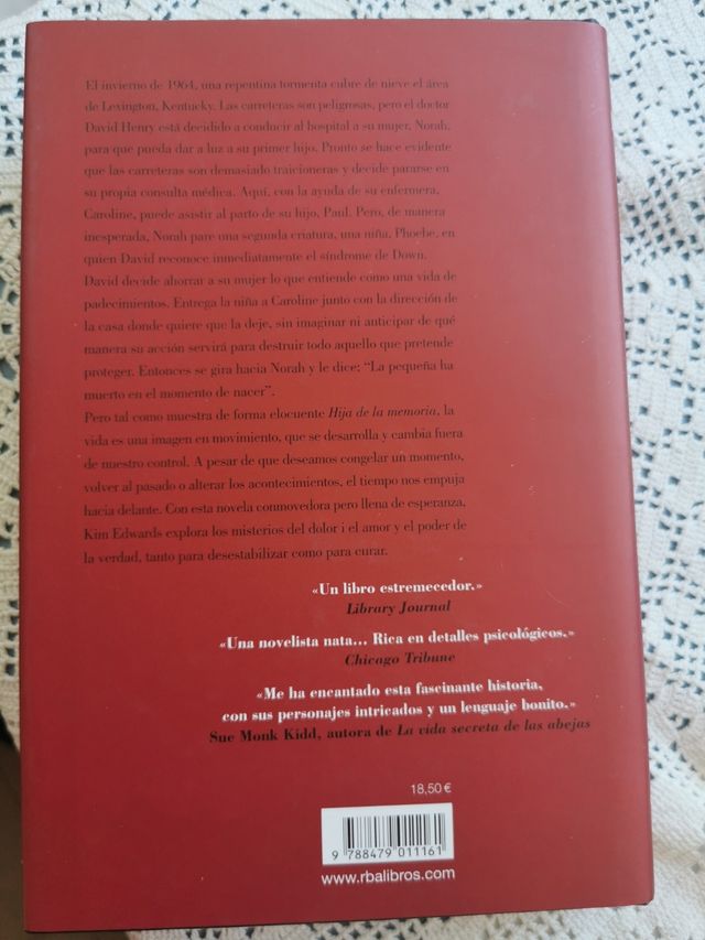 Hija de la memoria. Kim Edwards