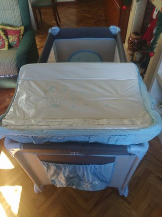 cuna de viaje +cambiador + colchón