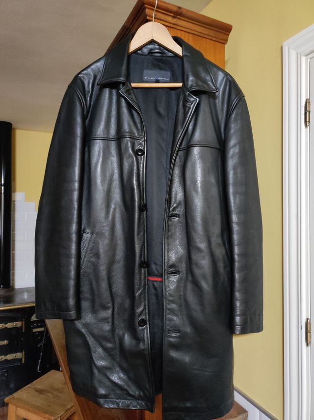 Cuero Vintage Chaqueta Piel Hombre Segunda Mano Chevignon Parka