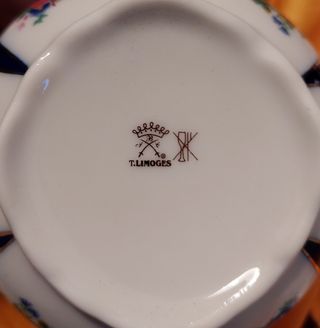 Servizio caffè Limoges 6 tazzine,zuccheriera e sca