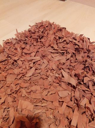 Alfombra Peluda de cuero