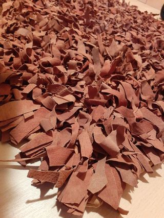 Alfombra Peluda de cuero