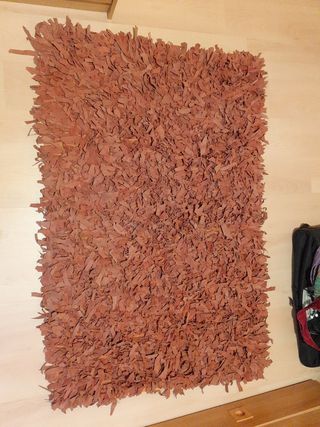 Alfombra Peluda de cuero