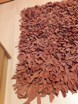 Alfombra Peluda de cuero
