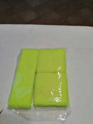 set 3 fascette spugna giallo /verde fluo