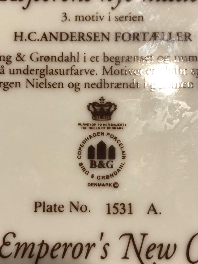 Plato porcelana numerado Grondahl