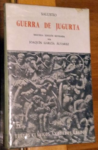 Guerra de Yugurta. Libro en latín.