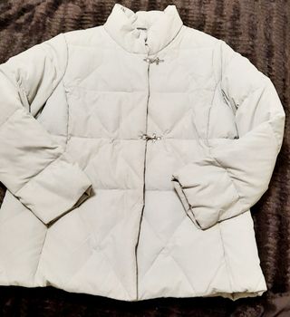 Anorak acolchado gris piedra