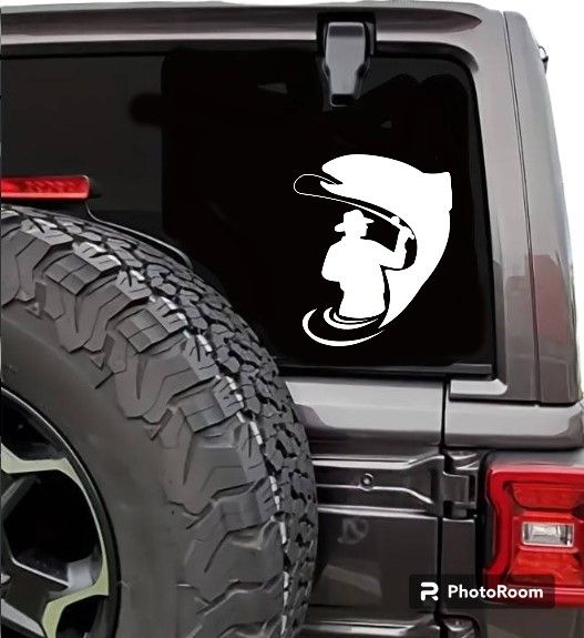 Pegatinas vinilo pesca coche