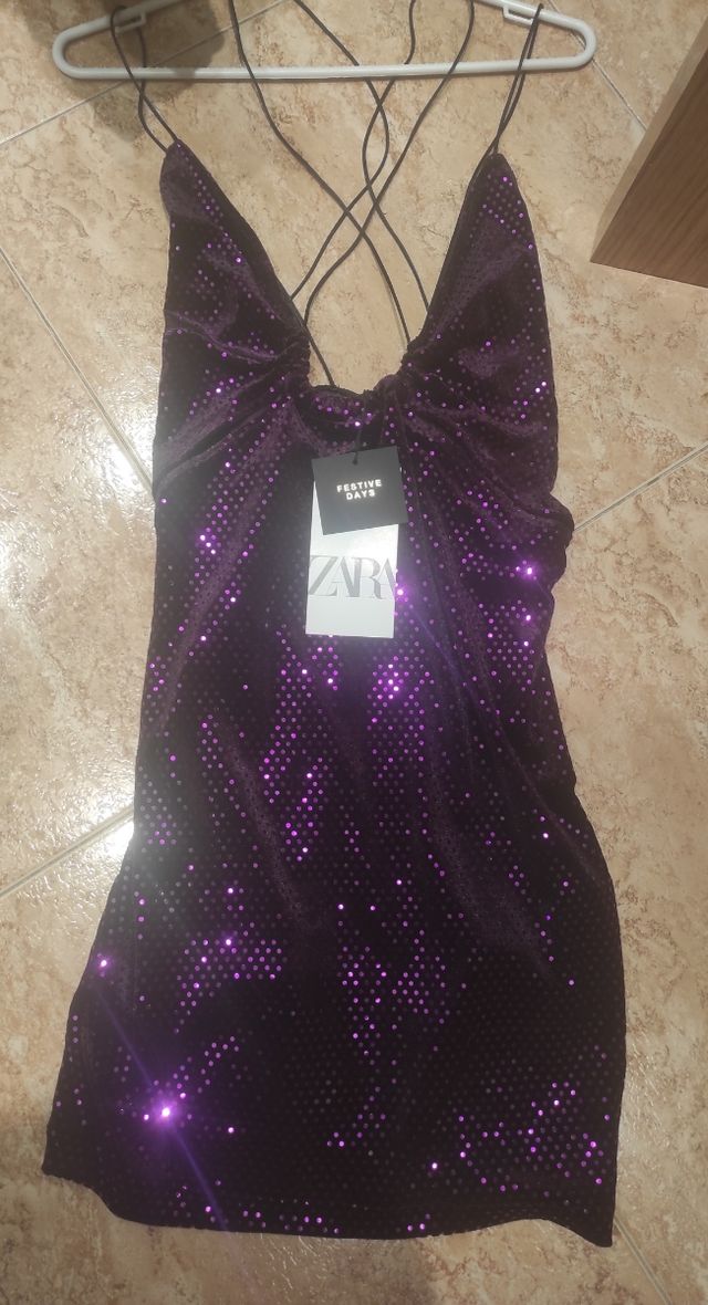 vestido mini de noche