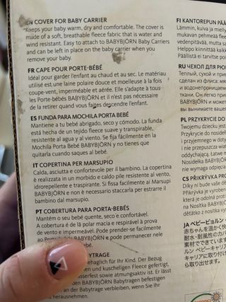 Manta porta bebes Babybjörn