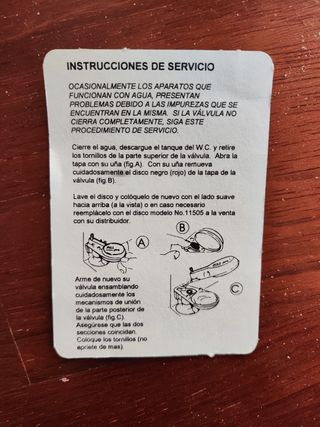 Válvula de llenado para WC