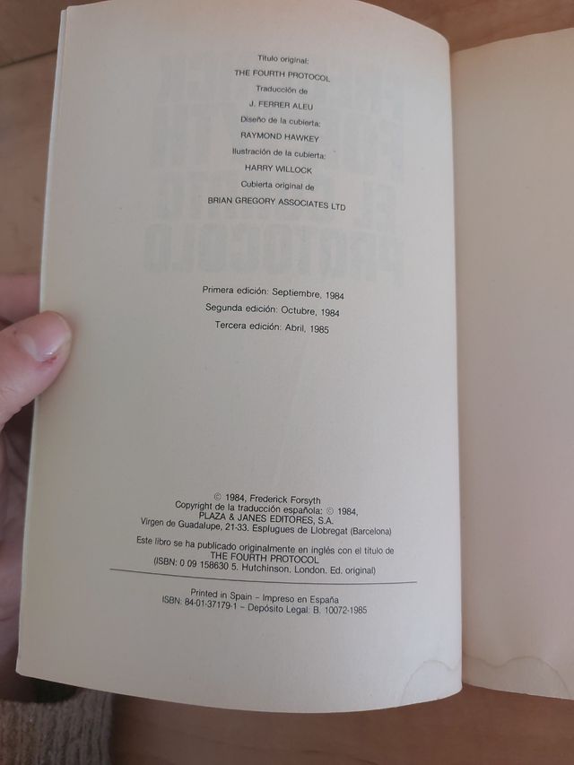 El cuarto Protocolo Frederick Forsyth