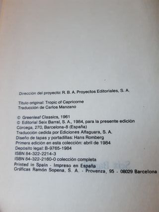 TRÓPICO DE CAPRICORNIO, de Henry Miller.