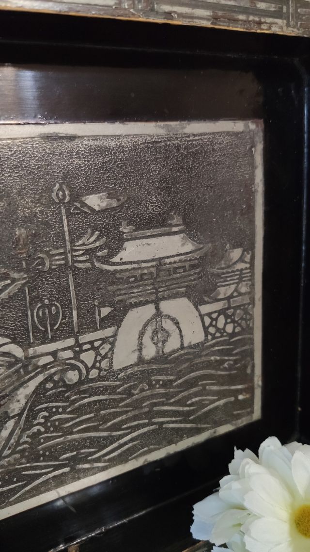 ANTIGUA BANDEJA JAPONESA MADERA LACADA