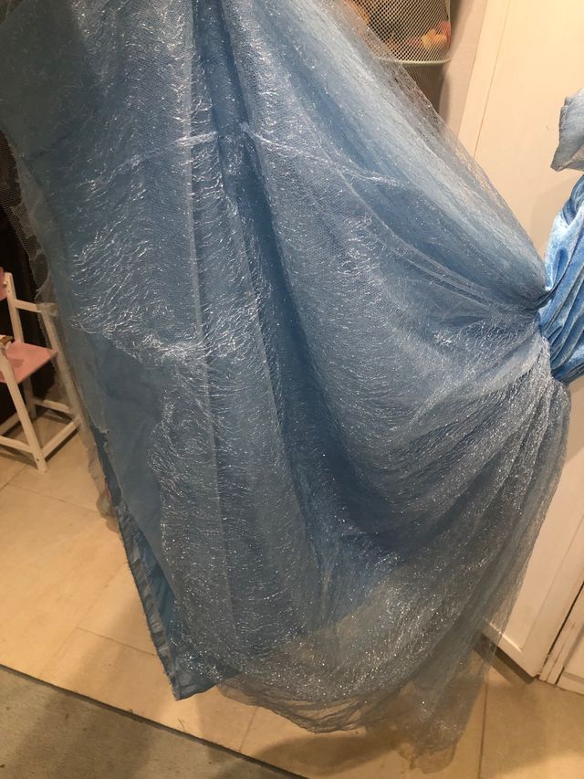 Vestido de princesa azul Elsa Frozen 7-9 años