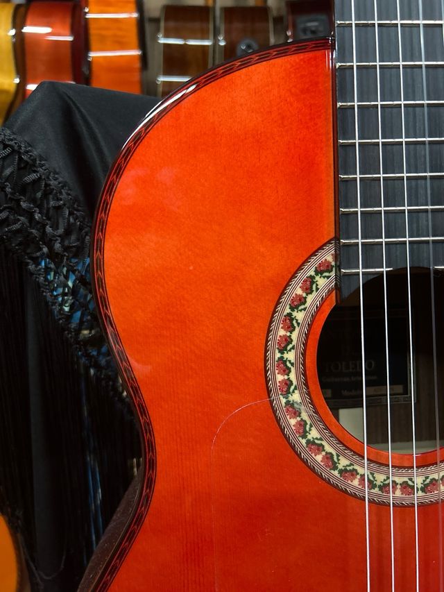 funda y guitarra flamenca Antonio Toledo palosanto