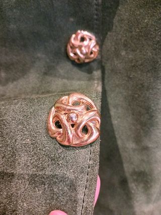 Traje dos piezas de ante vintage