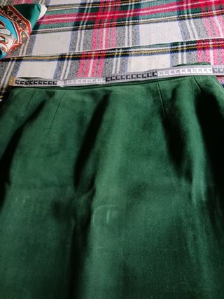 Traje dos piezas de ante vintage
