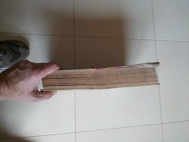 libro antiguo España en la mano