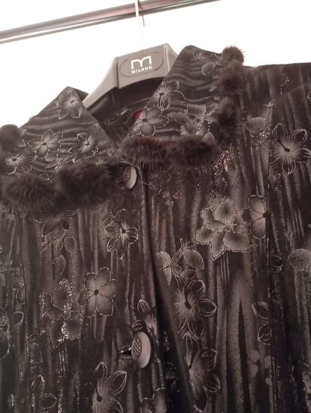 abrigo de cuero napa muy suave