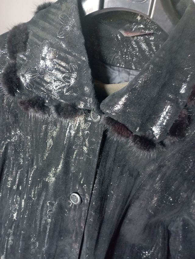 abrigo de cuero napa muy suave