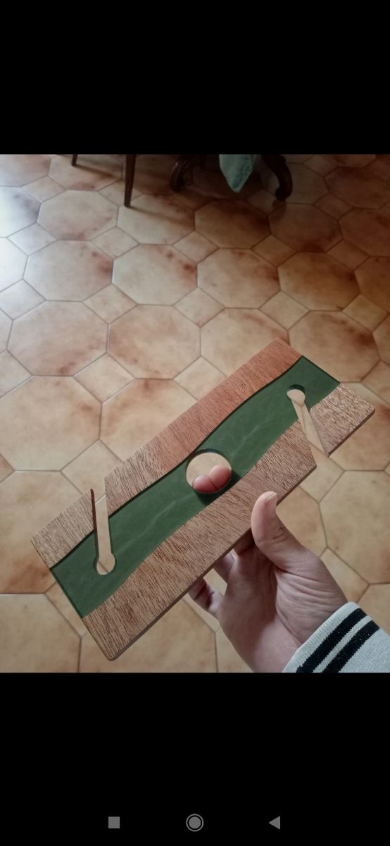portabottiglie il resina epossidica e legno