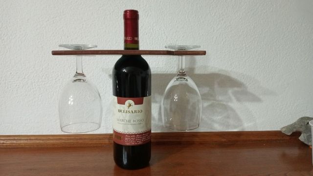 portabottiglie il resina epossidica e legno