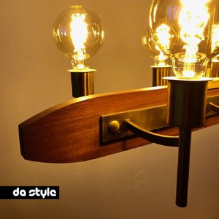 Antigua lampara techo vintage midcentury laton