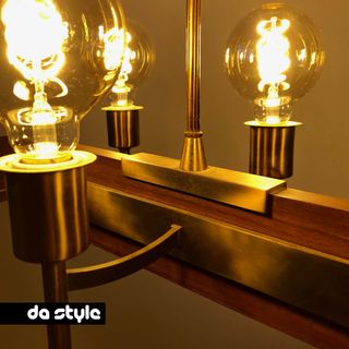 Antigua lampara techo vintage midcentury laton