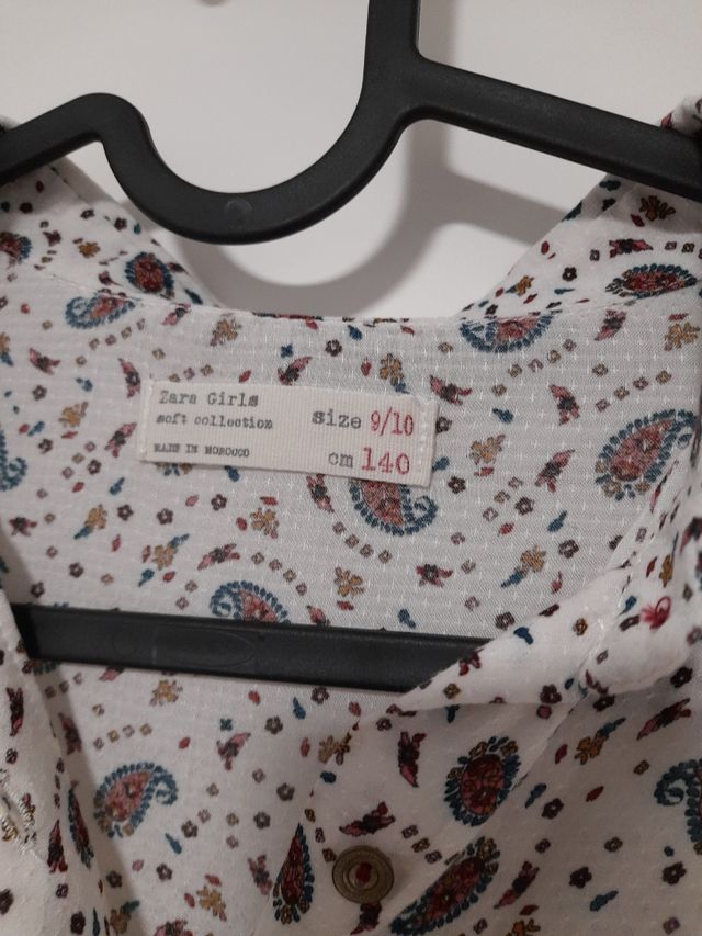 camisa de niña de zara 9/10 como nueva
