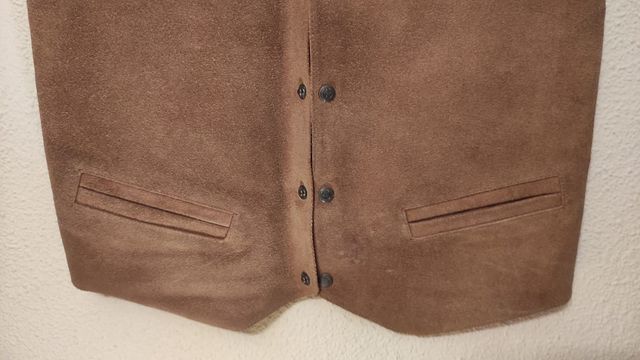 Chaleco de piel color marrón Talla M