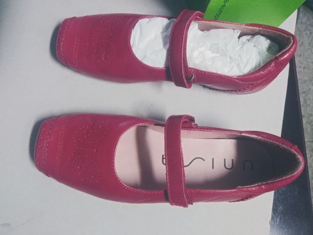 zapatos bailarinas t 34 y 31 rojo y marron