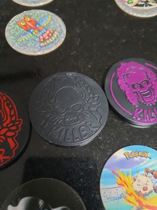 tazos, killer, madcups, casper y pokemos