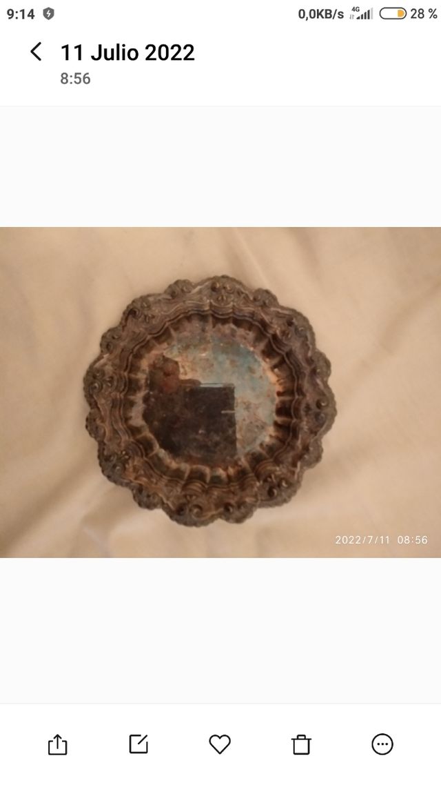 Bandeja pequeña de alpaca en Salamanca