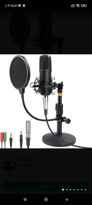 Micrófono para PC de Streaming Podcast, kit de mic
