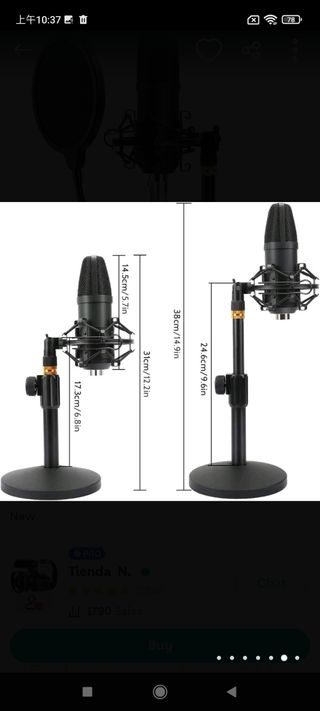 Micrófono para PC de Streaming Podcast, kit de mic