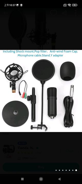 Micrófono para PC de Streaming Podcast, kit de mic