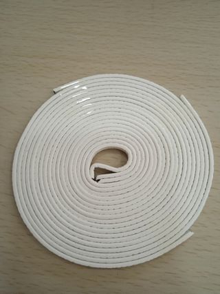 cinta cuero sintético claro, para hacer pulseras