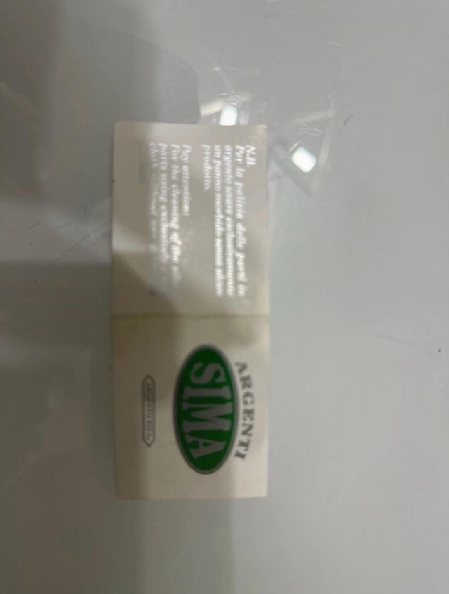 Penna e custodia argento e legno da scrivania