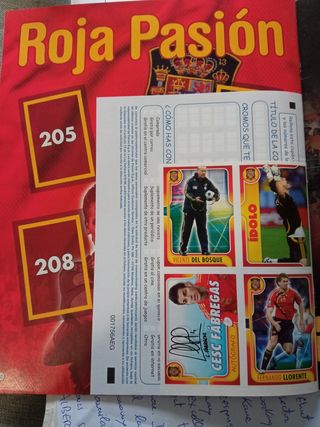 Álbum vacío plancha colección A Por Ellos 2009