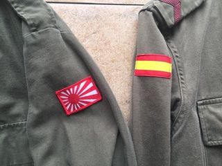 2 CAMISAS MILITARES MANGA LARGA ESPAÑA Y JAPON
