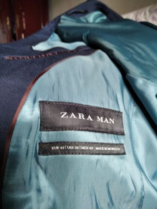 Americana azul marino Zara Man