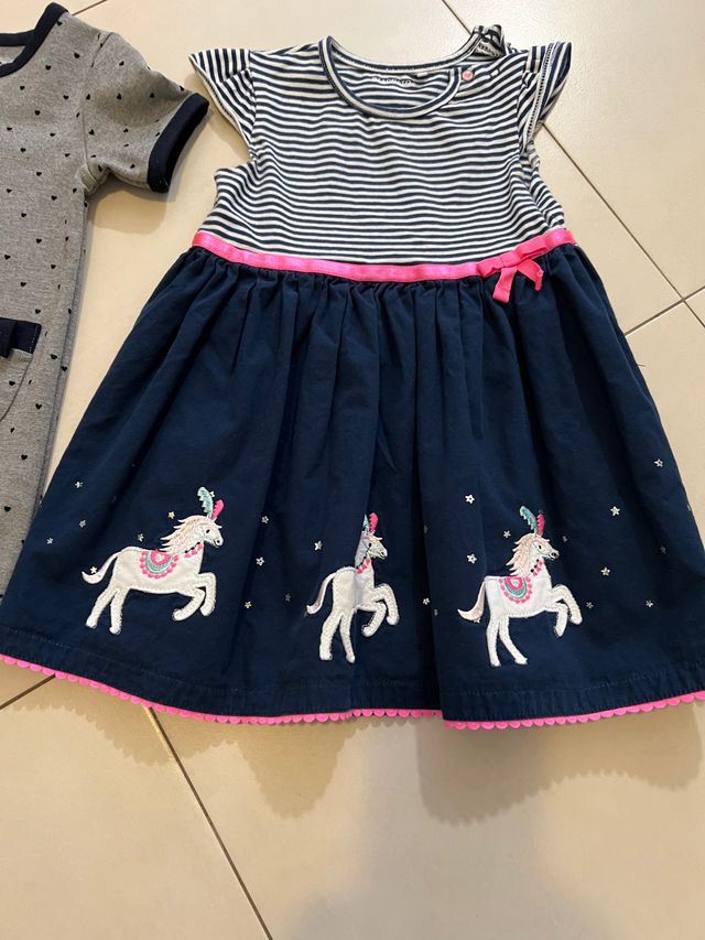 Lote vestidos algodon talla 12-18 meses